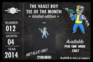 Illustration for article titled The Vault Boy Of The Month T-Shirt Is Cyborg